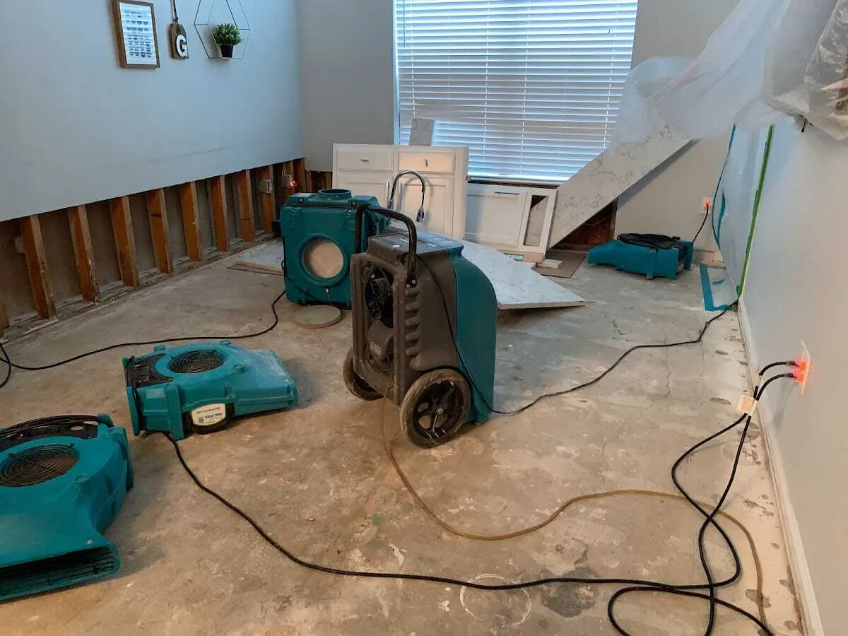 Dehumidifier in flood-cut room for Water Extraction & Removal in Ocean City